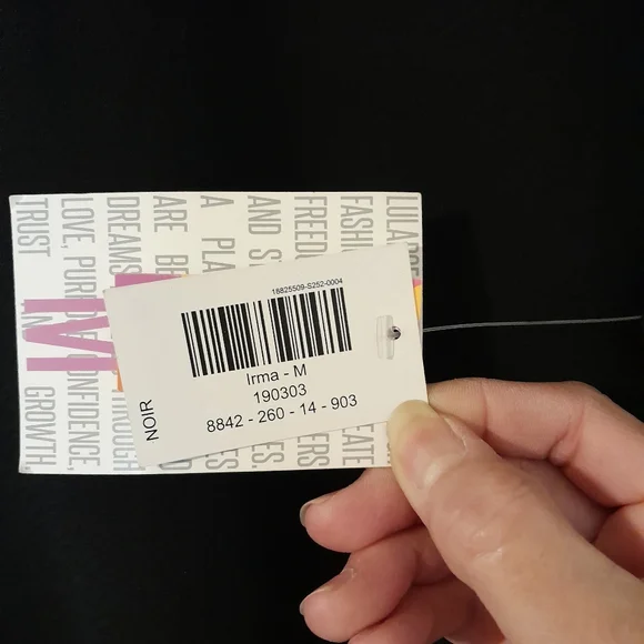 Lularoe Black Irma Top - Picture 2 of 3